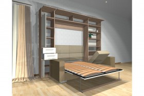 Шкаф-кровать с диваном Каролина в Назарово - nazarovo.katalogmebeli.com | фото 3