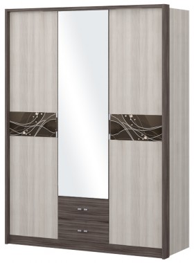 Шкаф трехстворчаты с зеркалом Шк68.1 Николь в Назарово - nazarovo.katalogmebeli.com | фото 1