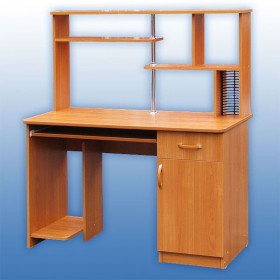 Компьютерный стол 1 с надстройкой (Венге/Дуб выбеленный) в Назарово - nazarovo.katalogmebeli.com | фото 3