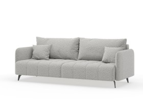 Валериан диван трёхместный прямой Светло-серый, ткань RICO FLEX 108 в Назарово - nazarovo.katalogmebeli.com | фото