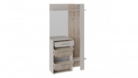 Шкаф для одежды «Нуар» тип 1 Фон серый/Дуб сонома в Назарово - nazarovo.katalogmebeli.com | фото 3
