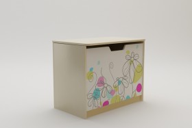 Ящик для игрушек Флёр (Белый/корпус Клен) в Назарово - nazarovo.katalogmebeli.com | фото