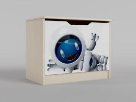 Ящик для игрушек Санни (Белый/корпус Клен) в Назарово - nazarovo.katalogmebeli.com | фото